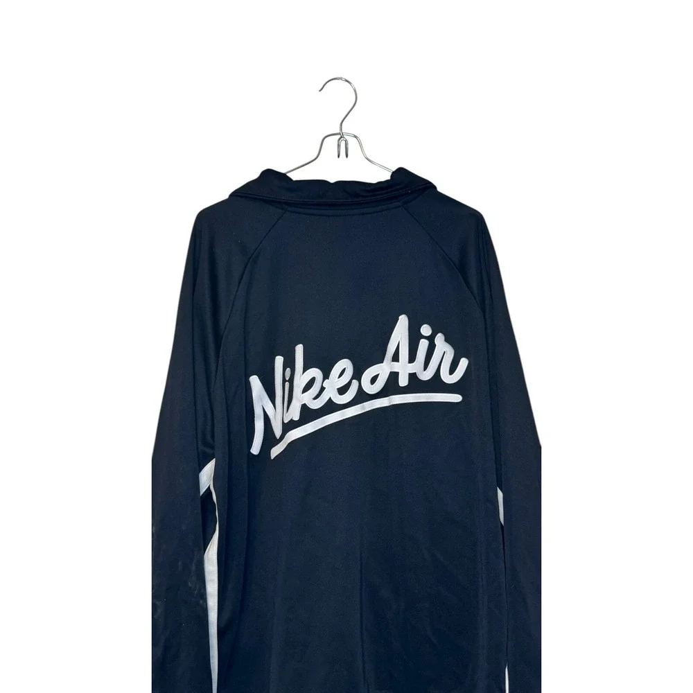 Nike Air Men's Top Spell Out On Back Full Zip‎ Loose Fitted Jacket Black Large